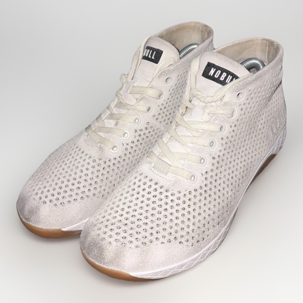 NOBULL Outwork Mid Perforated Suede Trainer Beige Gum Mens‎ Size 9.5
